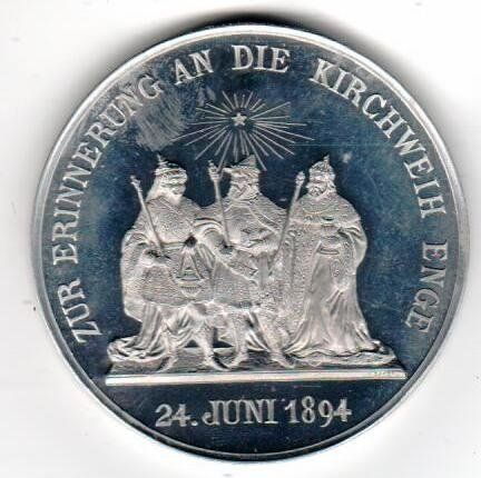 Medaillen: Medaille - Kirchweihe Enge 1894 – Gebraucht aus Wolhusen von Curver9