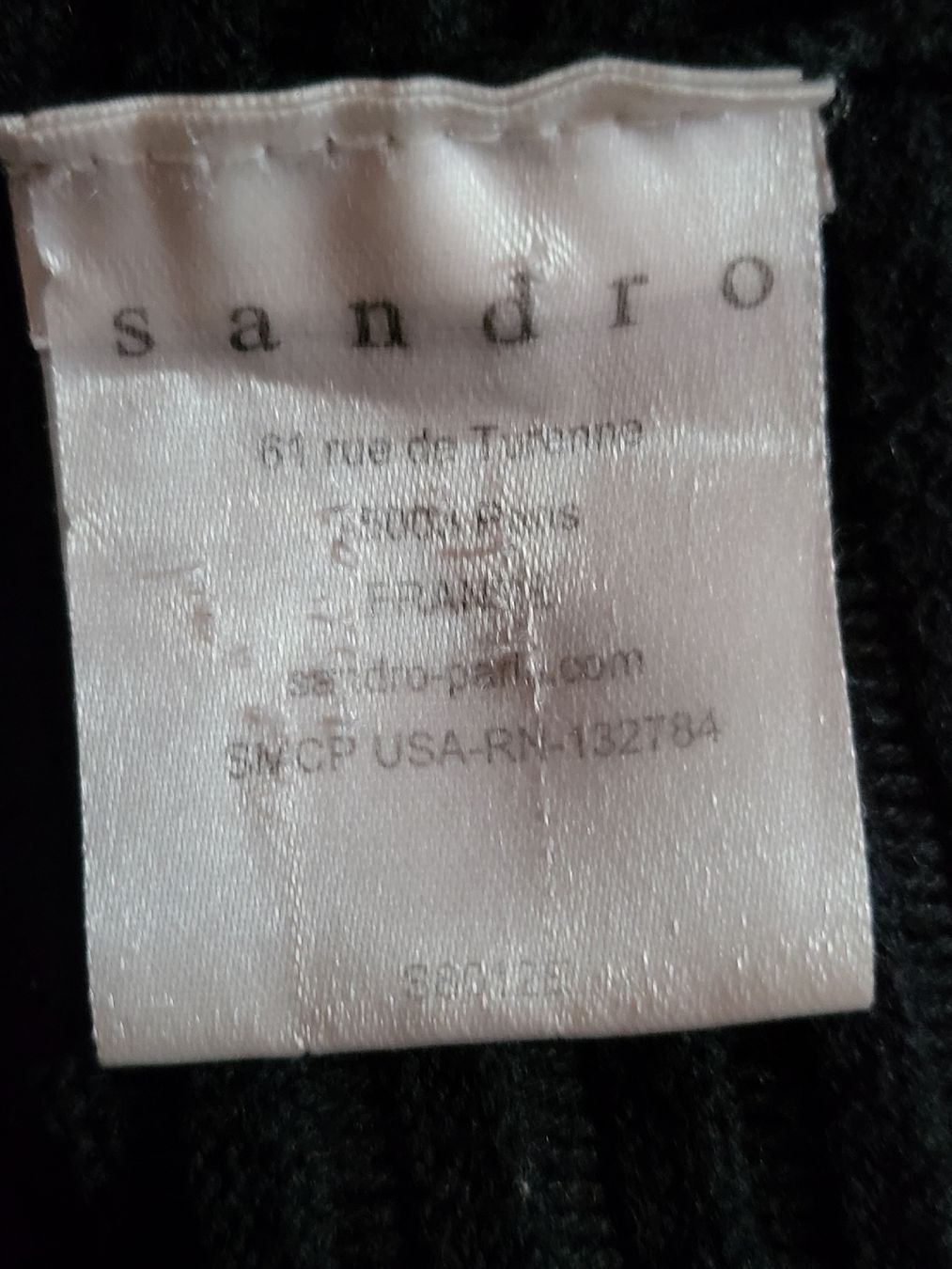 Sandro Pullover & Sweatshirts: Pull Sandro noir manches cuir T 2 automne/hiver – Gebraucht aus Niedergösgen von Eva2410 8
