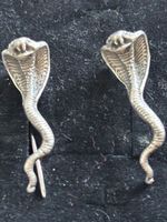 Boucles d'oreilles cobra argent 925 style punk et Gothique