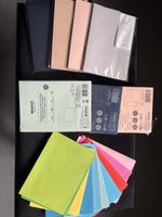 Doppelkarten und Briefumschläge Set, viele Farben!