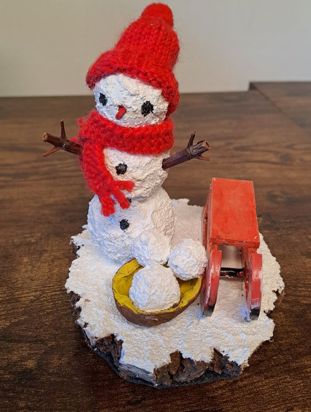Tutte le decorazioni: Winterlicher Schneemann mit Schlitten, Handarbeit – Usato da Bertschikon Gossau venduto da Singeruwe 1