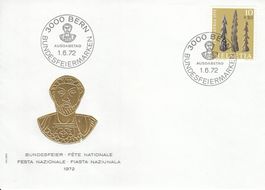 1972 Pro Patria 4 FDC Einzelmarken