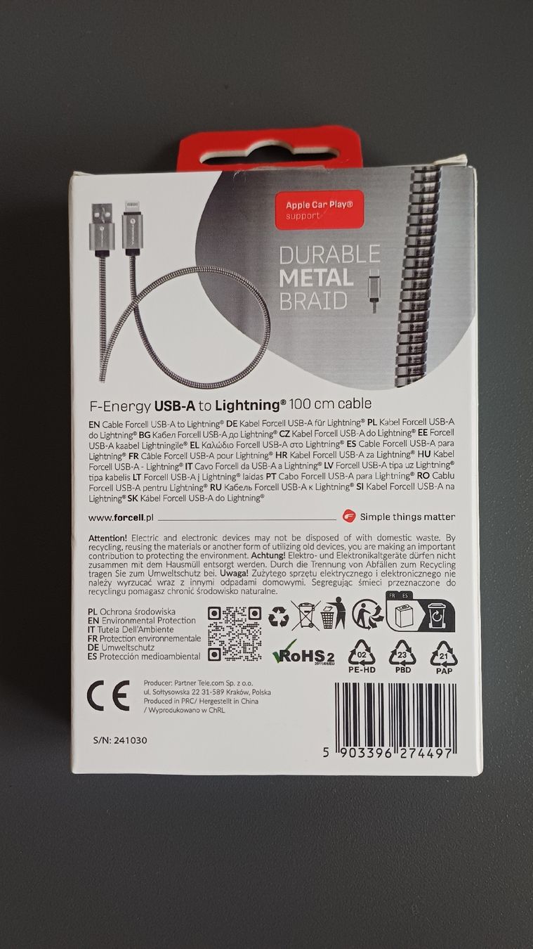 Câbles: cable usb-a to lightning – Neuf avec emballage d'origine à Vevey par Veveybien 1