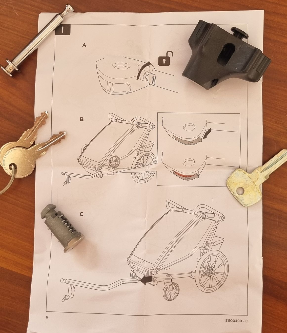 Fixations: Anti-vol pour poussette chariot – D'occasion à Borex par mab_28bf 3