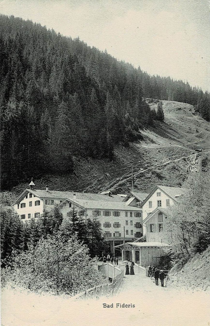 Ansichtskarten: BAD FIDERIS GR gel. 1908! – Gebraucht aus Hergiswil NW von Kartenfrau