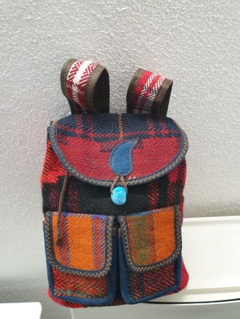 Vintage Rucksack im Herbst-Look, einzigartig & Handgemacht
