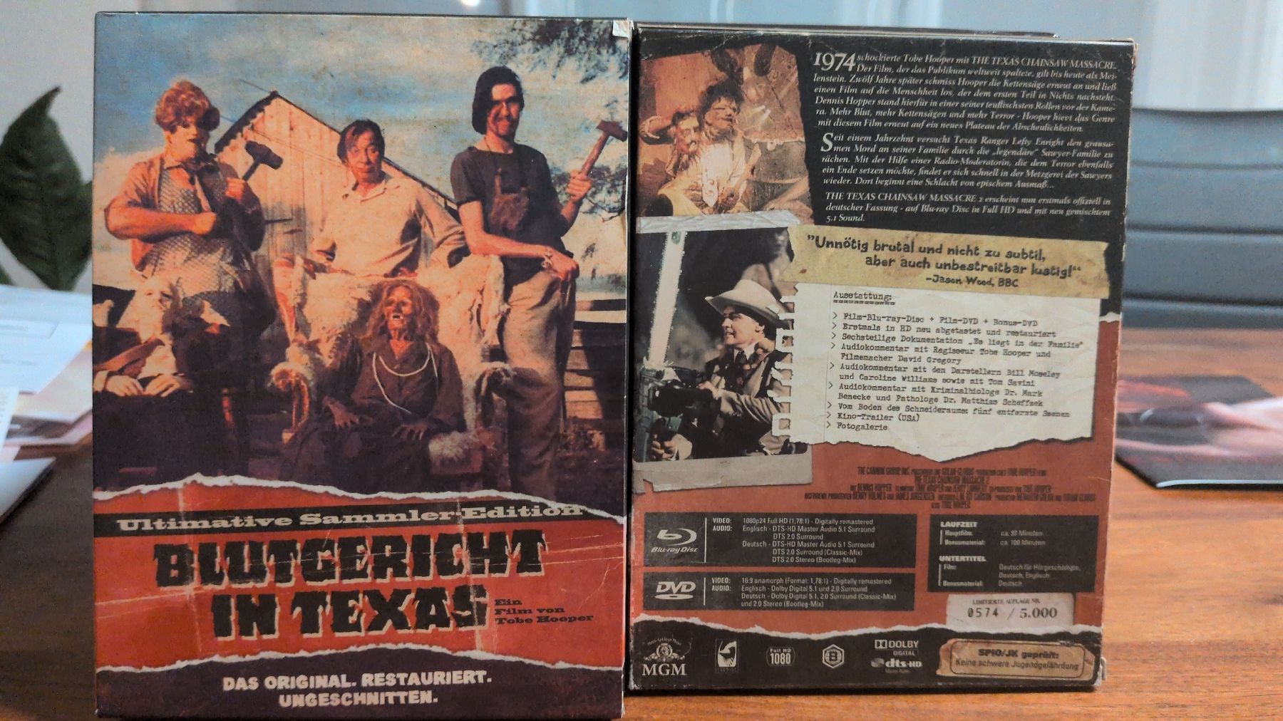 Tutti i DVDs: Texas Chainsaw Massacre 1 & 2 Blu-ray Edition – Usato da Thun venduto da Pizzamike 1