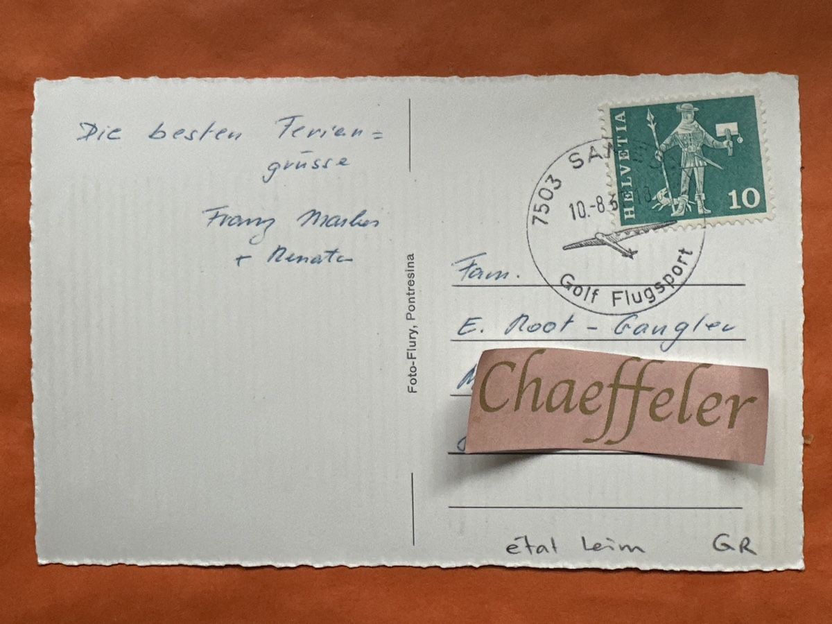 Cartoline postali: 1967 Pontresina – Usato da Zürich venduto da Chaeffeler 1