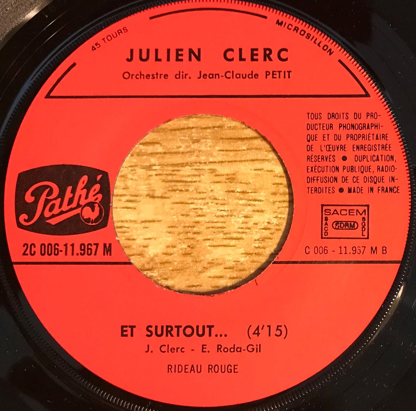 Schallplatten: JULIEN CLERC - NIAGARA – Gebraucht aus Bussigny von vinyl-pas-cher 3