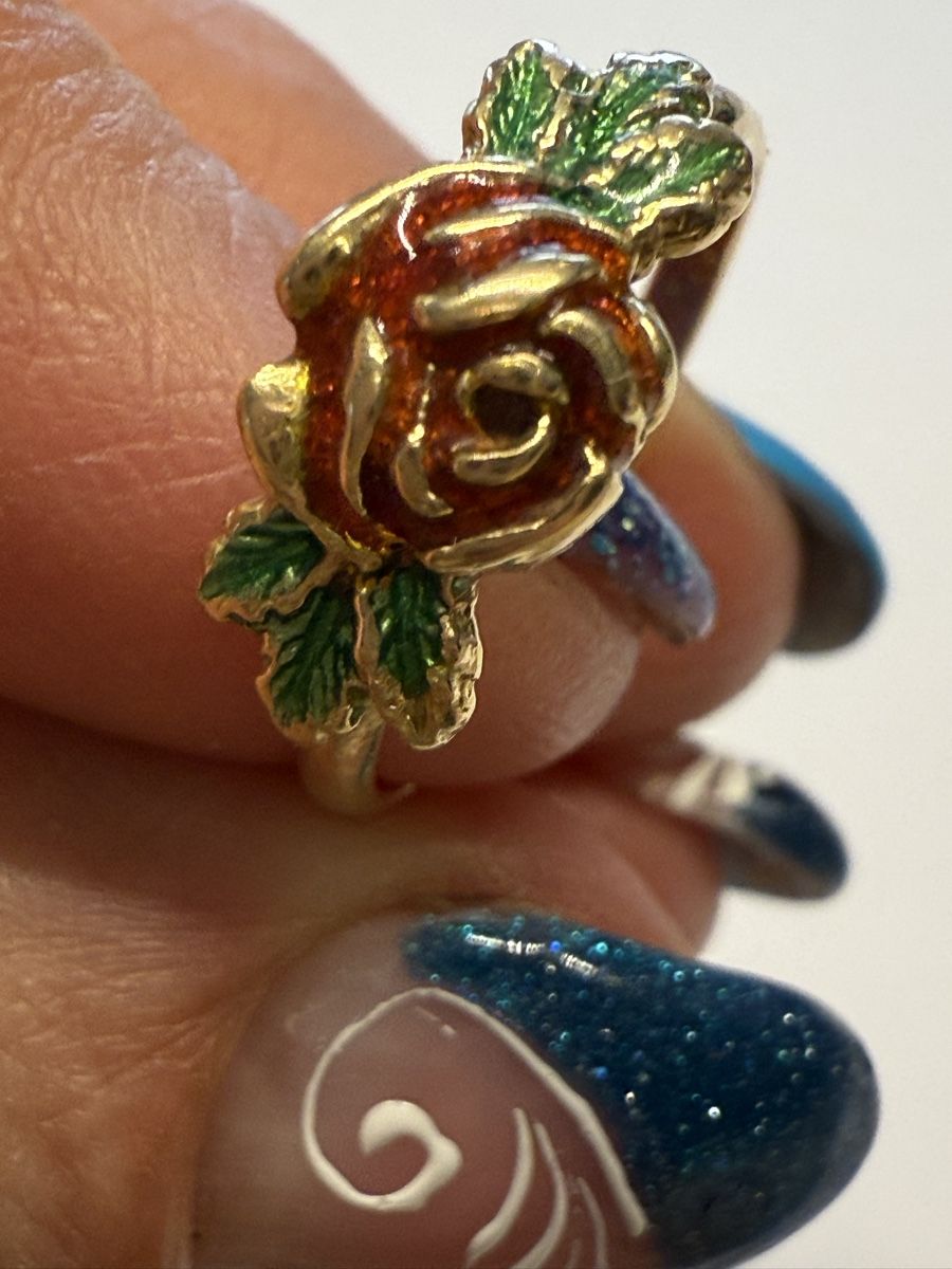 Ringe: Gold Ring mit Rose, Grösse 17.5mm, Top Zustand – Gebraucht aus Roggwil BE von Viking72
