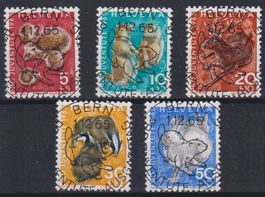 60x) Pro Juventute Satz 1965, ET Vollstempel