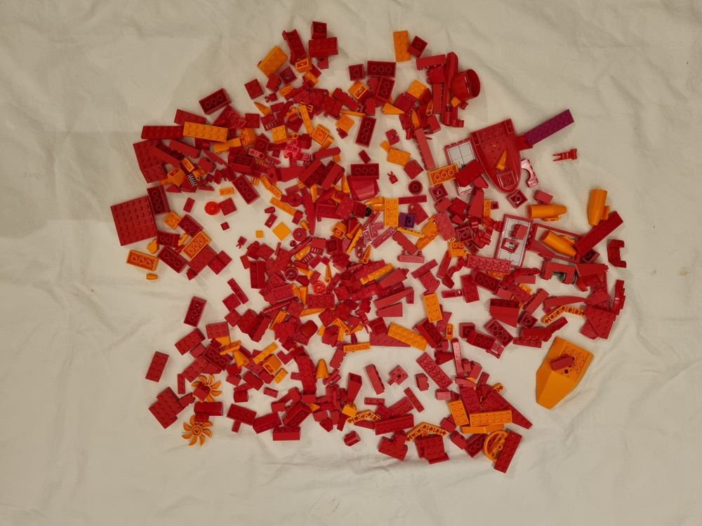 Lego - Steine rot - gebraucht assortiert - ca. 500g (Gebraucht) in ...