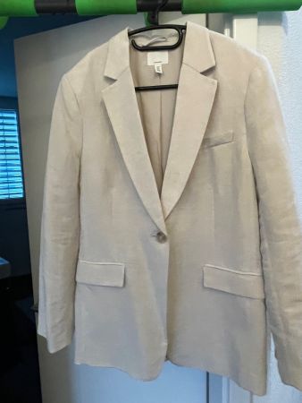 Leinen Blazer, beige, neuwertig, Grösse S