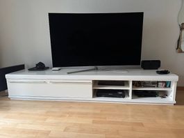 Modernes TV-Lowboard in Weiss (Hochglanz)