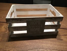Holzkiste "Home Sweet Home" Shabby Chic Vintage Look