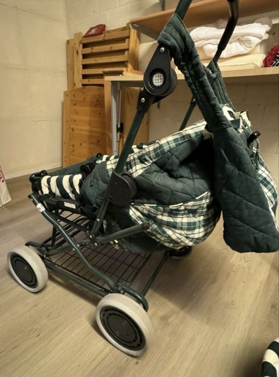 Carrozzine: Kinderwagen Set Grün Kariert – Usato da Zürich venduto da annalinda1998 1