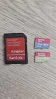Adaptateur SD SanDisk et 2 cartes micro SD 64gb
