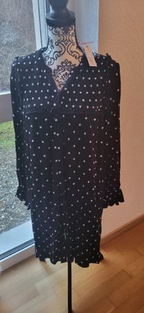 Robe noire à pois blancs I.Code taille 36 NEUVE