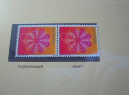 Abart "Glückwünsche" 2009, **, Gelber Fleck oben im Herz
