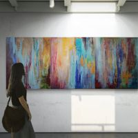 3Stk Originalgemälde auf Leinwand 120x300cm XXL Unikate