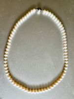 Halskette aus echten Perlen mit 925 Silber Verschluss: 48 cm
