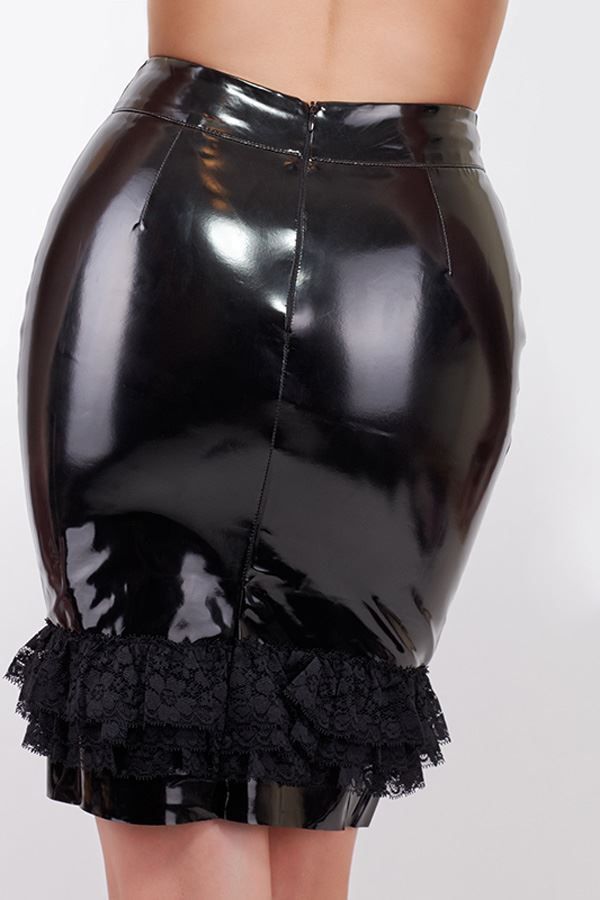 Röcke: PVC Rock mit Spitze in schwarz – Neu und originalverpackt aus Beinwil am See von yourfetishworld 3