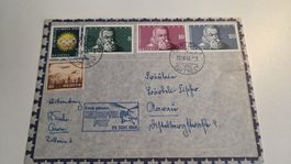 1948 Erster Schweiz. Helikopter Post gute Frankatur Blockaus