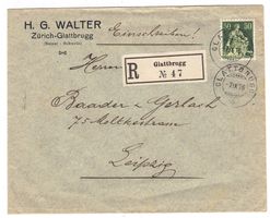 Lettre R. de Glattbrugg pour Leipzig le 7.IX.16