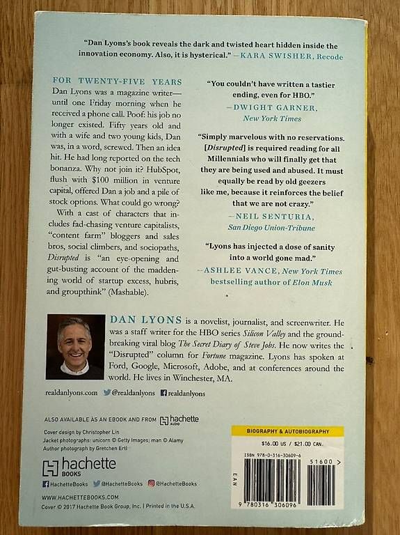 Bücher: Disrupted - Dan Lyons - Startup Buch Englisch – Gebraucht aus Zug von jonasg 1