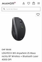 LOGITECH MX Anywhere 2S Maus rechts RF Wireless + Bluetooth