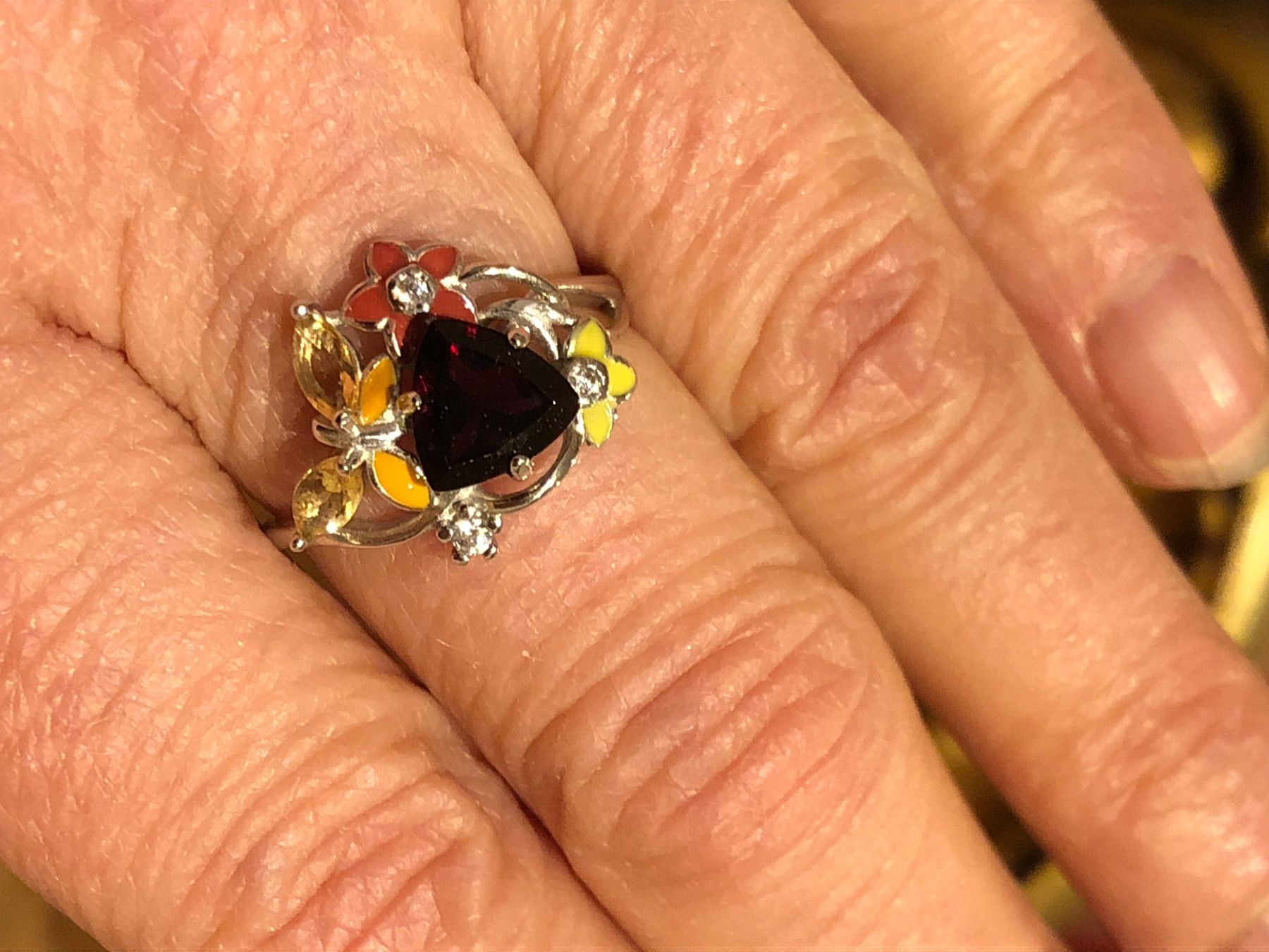 Anelli: Ring Silber 925 Granat Emalie – Usato da Zollikofen venduto da lorik007 4