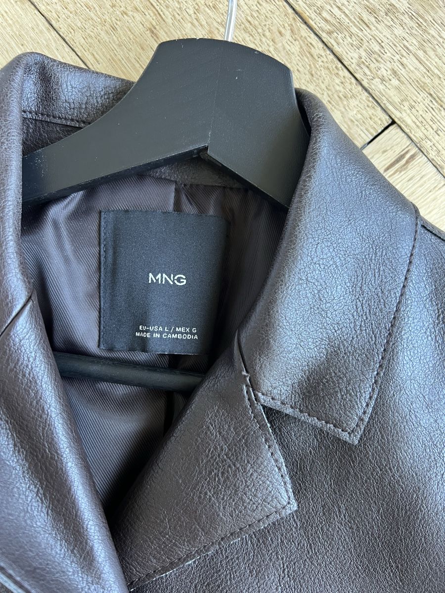 Mango Giacche: Veste chocolat faux cuir Mango – Nuovo (secondo la descrizione) da Genève venduto da MinimalistDressing 1