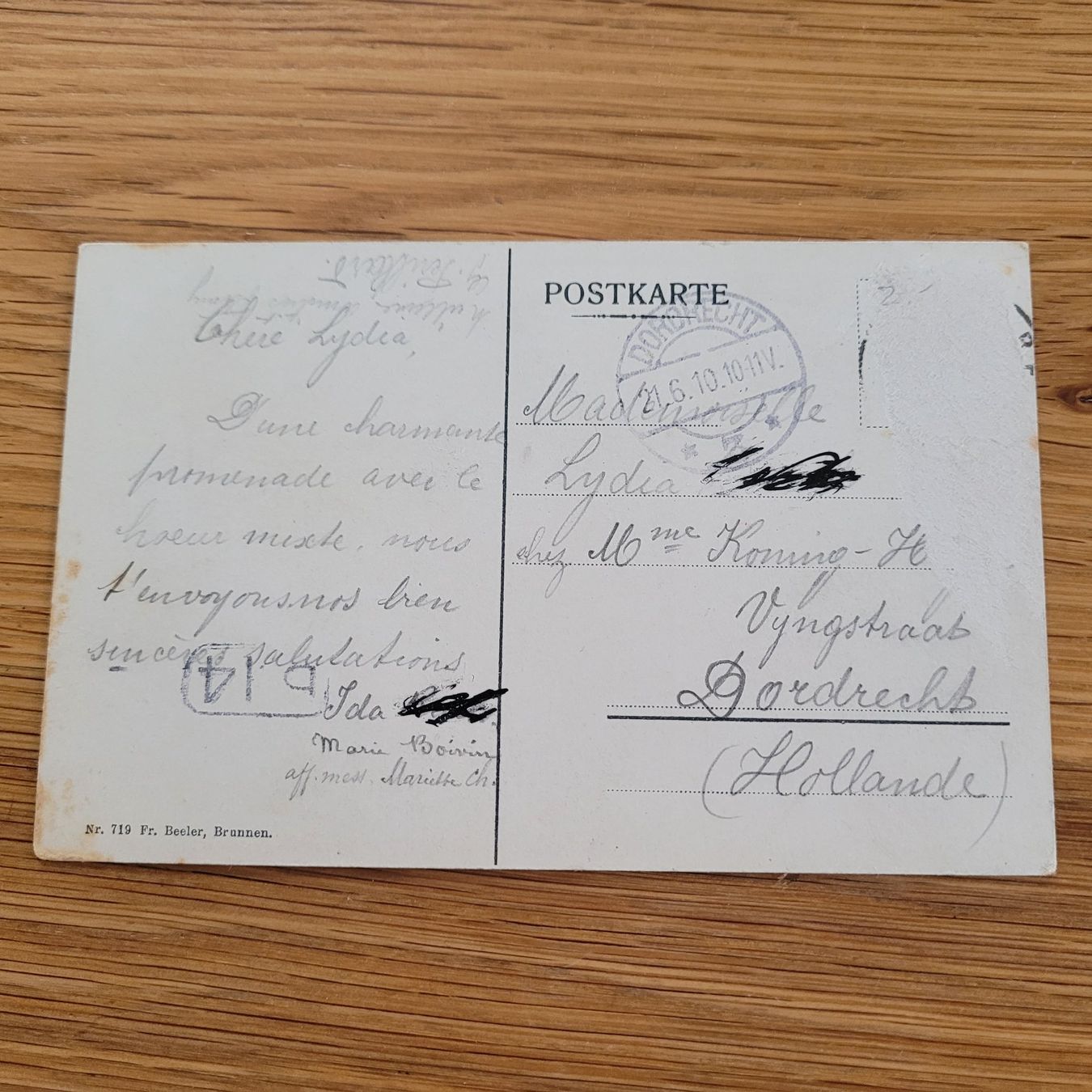 Cartoline postali: Carte Postale Dororecht 1910 Hollande – Usato da Biel/Bienne venduto da Destockweb 1