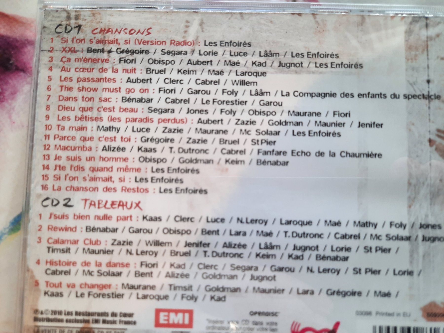 CD: CD La crise de nerfs des enfoirés – Usato da Pully venduto da bro_n52j 3