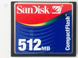 San Disk Compact Flash 512MB Memory Vintage Digitalkamera