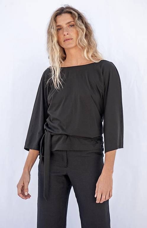 Jungle Folk Top: JUNGLE FOLK Mia Wraptop Black SM – Usato da Luzern venduto da Guschgusch22 1