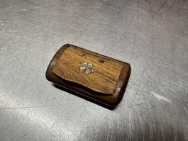 Schnupftabakdose Holz Antik