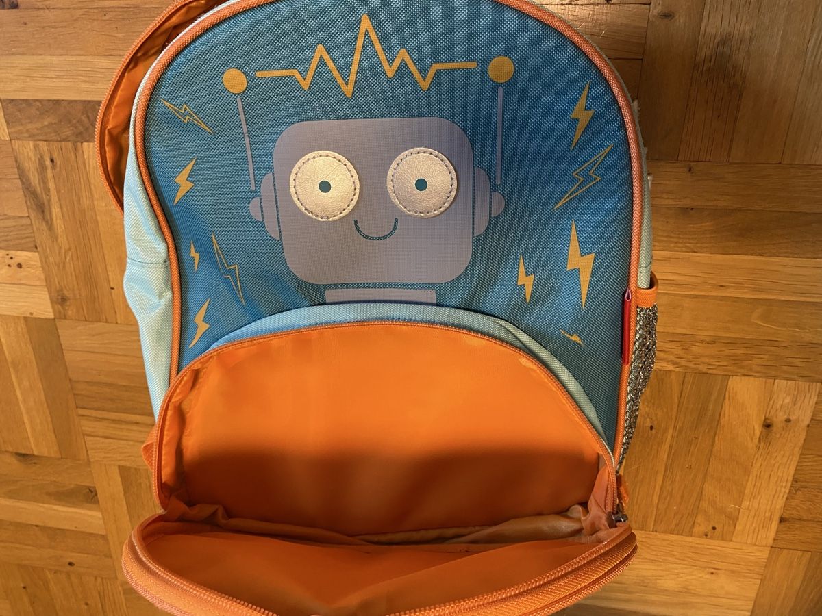 Borse & Zaini: Lustiger Roboter Kinder Rucksack von skiphop – Usato da Zizers venduto da dalaub 2