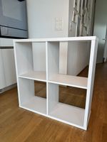 Regal weiss 4 Faecher mit Gebrauchsspuren
