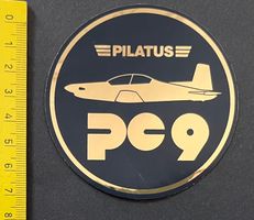 Pilatus PC 9 Flugzeug / Aufkleber vintage