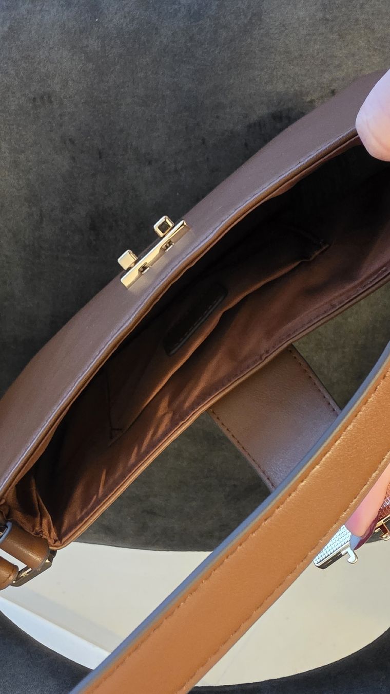 H&M Borse da donna: Handtasche braun mit Verschluss in Gold Farbe neu – Nuovo (secondo la descrizione) da Zug venduto da mer_r6px 2