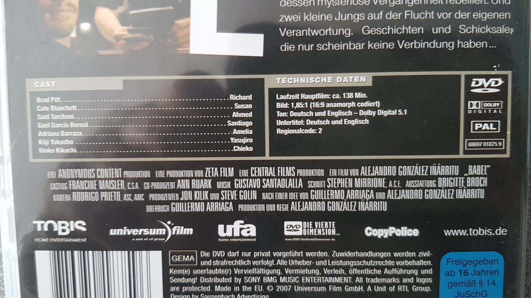 Alle DVDs: DVD Babel / Brad Pitt – Gebraucht aus Oetwil am See von fineli2 1