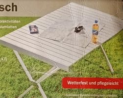 Campingtisch Klapp Falt Rolltisch Alu Lamellen Nylontasche