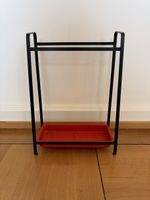 Design vintage Schirmständer Metall, rot/schwarz, 47cm hoch