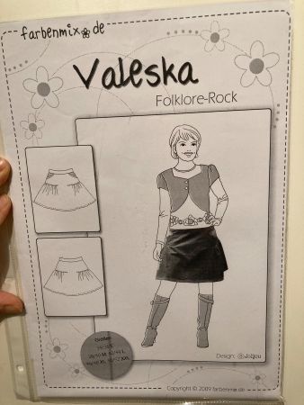 Farbenmix Valeska Folklore Rock  Schnittmuster