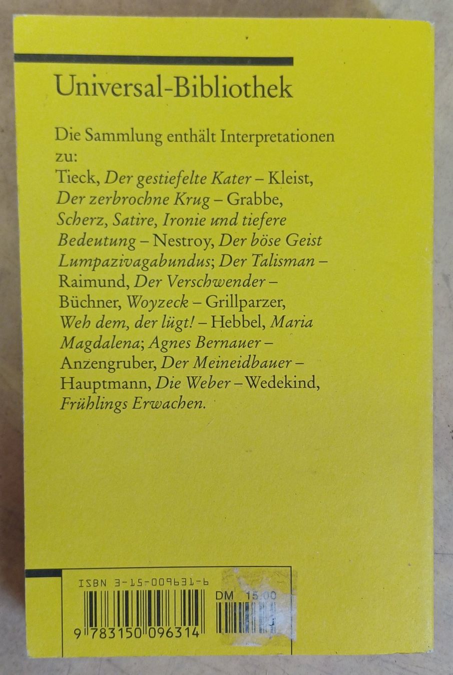 Libri: 9 Reclam – Usato da Merenschwand venduto da Brockinell 9
