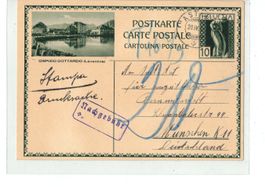 Ganzsache Postkarte PK 125 - Ospizio Gottardo Nr.2 Taxe !!!