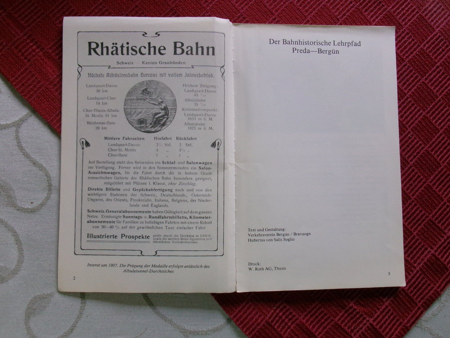 Libri: Bahnhistorischer Lehrpfad Preda-Bergün – Usato da Schaffhausen venduto da buecherlaus-antik 1