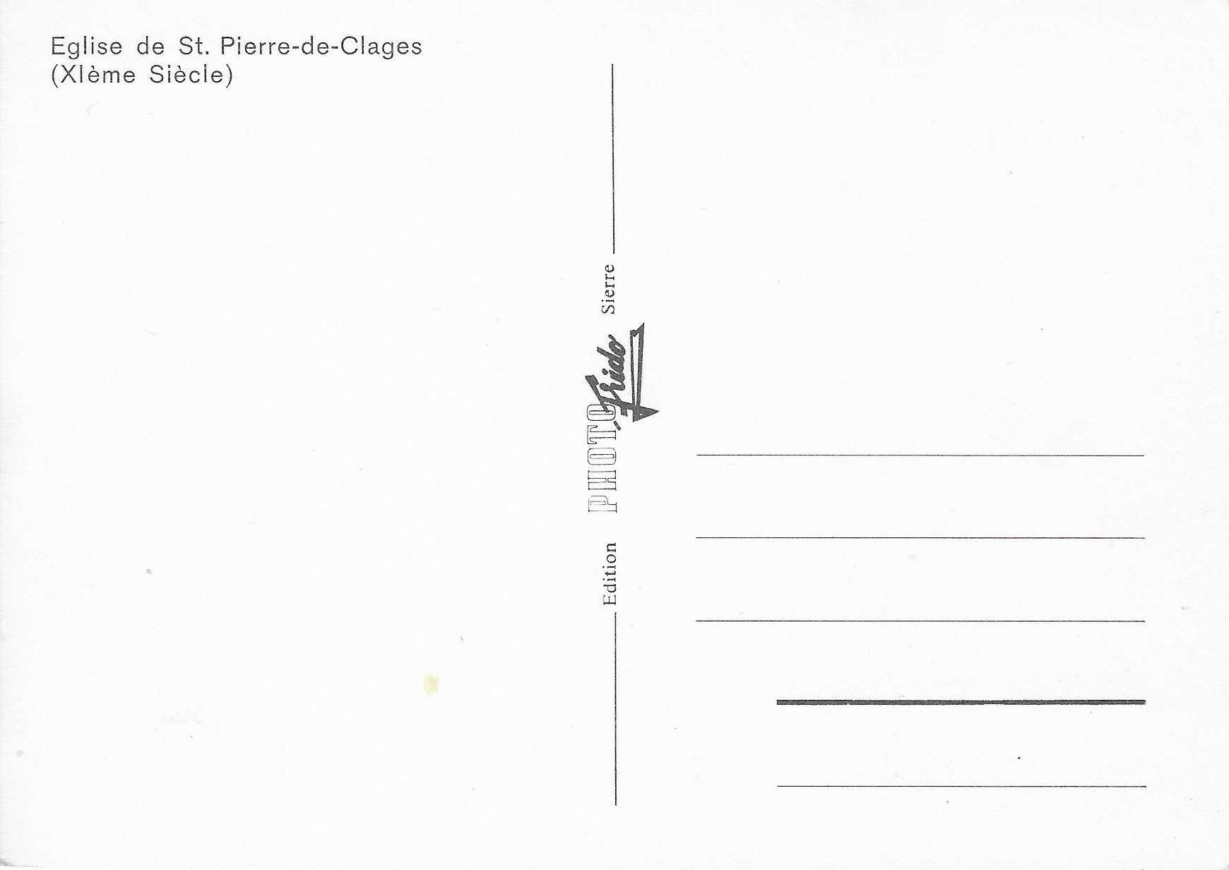 Ansichtskarten: Eglise de St.Pierre-de-Clages VS – Neu (gemäss Beschreibung) aus Rothrist von Stranglehold 1