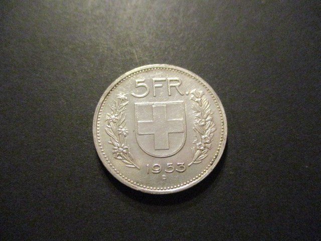 Tutti le monete: 5.- Fr 1953 Superbe pièce  Superbe qualité – Usato da Lovens venduto da Jelmi